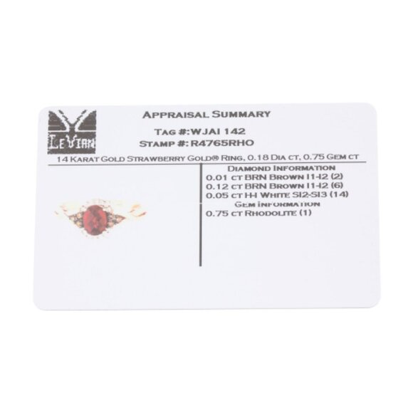 LE VIAN 14kt Rose Gold Raspberry Rhodolite Ring - Picture 3 of 3